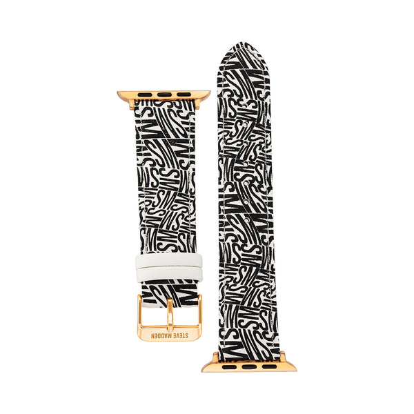 Apple Watch® LOGO WATCH BAND BLACK/WHITE 42-44MM