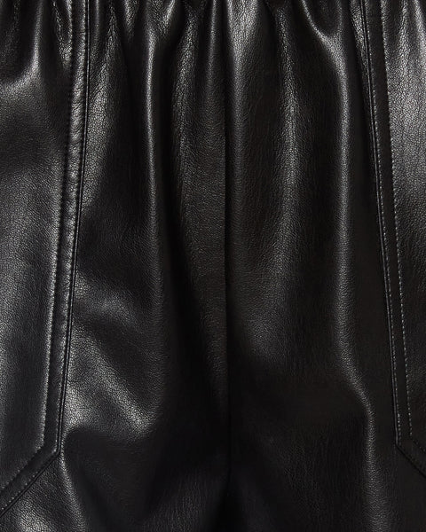 FAUX THE RECORD SHORT BLACK