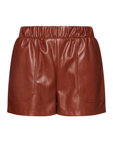 FAUX THE RECORD SHORT COGNAC